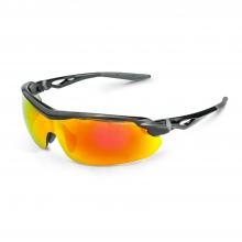 Radians 3968 - Cirrus Premium Safety Eyewear - Shiny Black Frame - Red Mirror Lens