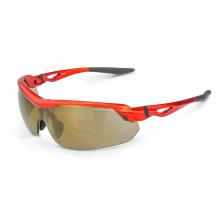 Radians 39812 - Cirrus Premium Safety Eyewear - Burnt Orange Frame - Gold Mirror Lens