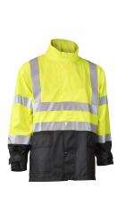 Radians RW07J-3ZGV-L - RW07 High Visibility Rainwear Jacket - Hi-Vis Green / Black - Size L