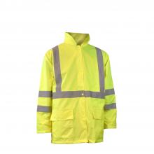 Radians RW10-3S1Y-XL - RW10-3S1Y Lightweight Rain Jacket - Hi-Vis Green - Size XL