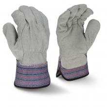 Radians RWG3206L - RWG3206 Full Regular Shoulder Gray Split Cowhide Leather Palm Glove - Size L