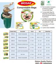 W. Ralston 54603B - RETAIL BIO-SAK Compostable Bags BPI & BNQ - Kitche