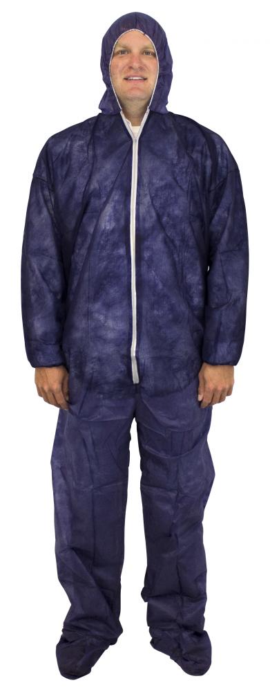 DISPOSABLE COVERALL, BLUE POLYPROPYLENE 25/CS,  LG<span class=' ItemWarning' style='display:block;'>Item is usually in stock, but we&#39;ll be in touch if there&#39;s a problem<br /></span>