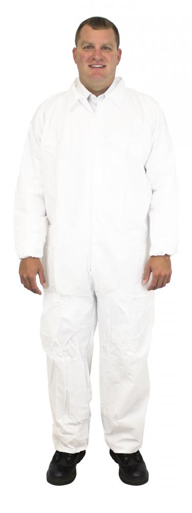 COVERALL,BREATHABLE BAR,WHITE,ELASTIC WRISTS & ANKLES, 25/CS<span class=' ItemWarning' style='display:block;'>Item is usually in stock, but we&#39;ll be in touch if there&#39;s a problem<br /></span>