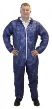 Safety Zone DCBH-MD - DISPOSABLE COVERALL, BLUE, POLYPROPYLENE W/O HOOD&BOOTS,NO ELASTIC AT WRISTS OR ANKLES