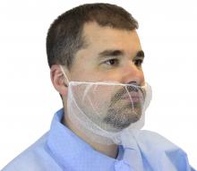 Safety Zone MBC-1000/W - WHITE POLYPROPYLENE BEARD COVER, 100/BG 10BG/CS