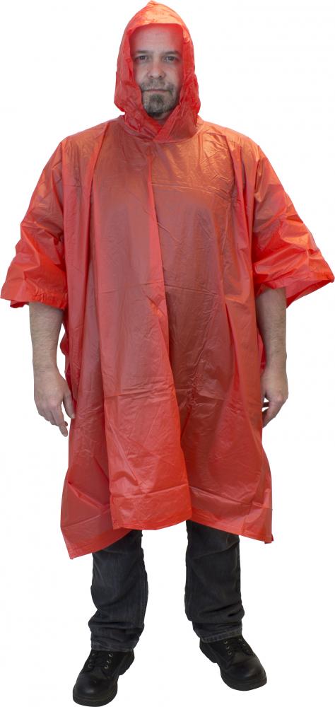 Red One Piece PVC Rain Poncho, Hood & Side Snaps,<span class=' ItemWarning' style='display:block;'>Item is usually in stock, but we&#39;ll be in touch if there&#39;s a problem<br /></span>