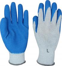 Safety Zone GRSL-(SIZE) - Premium Blue Latex Coated Gray String Knit, 1DZ Pa