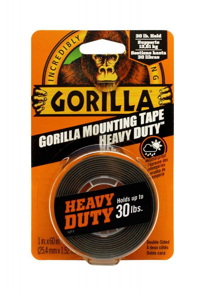 Gorilla Heavy Duty Mounting Tape 30lbs<span class=' ItemWarning' style='display:block;'>Item is usually in stock, but we&#39;ll be in touch if there&#39;s a problem<br /></span>