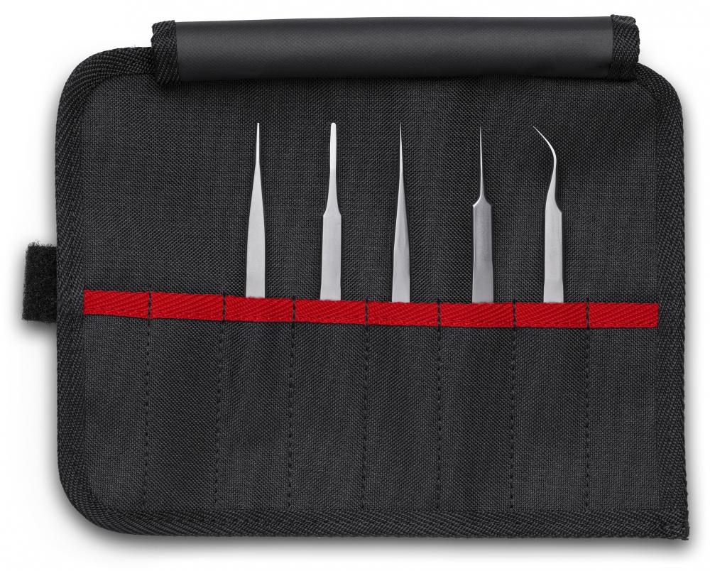 5 Pc Premium Stainless Steel Tweezer Set in a Tool Roll<span class=' ItemWarning' style='display:block;'>Item is usually in stock, but we&#39;ll be in touch if there&#39;s a problem<br /></span>