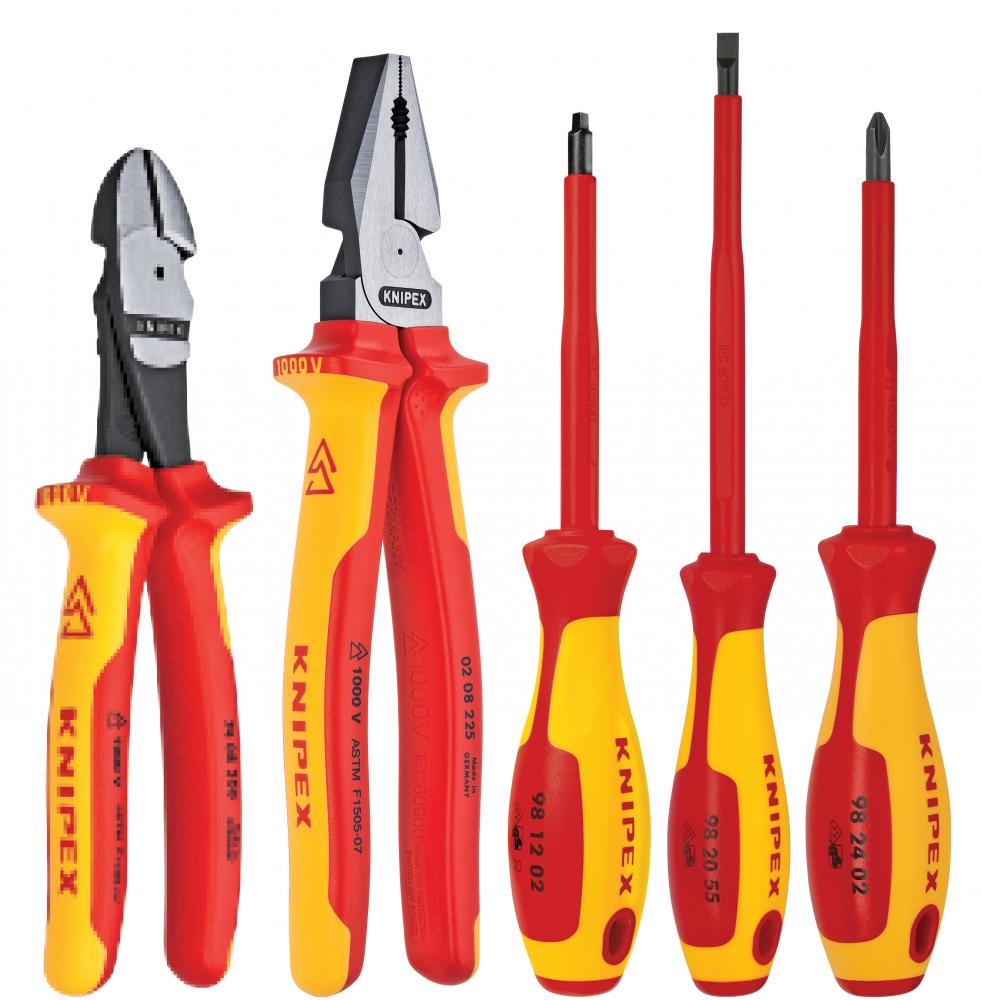 5 Pc Pliers and Screwdriver Tool Set-1000V Insulated<span class=' ItemWarning' style='display:block;'>Item is usually in stock, but we&#39;ll be in touch if there&#39;s a problem<br /></span>