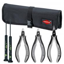 Knipex Tools 9K 00 80 11 US - 5 Pc Electronics Tool Set in a Tool Roll