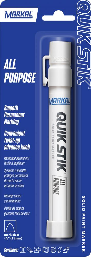 Quik Stik® All Purpose Solid Paint Marker - Carded, White<span class=' ItemWarning' style='display:block;'>Item is usually in stock, but we&#39;ll be in touch if there&#39;s a problem<br /></span>