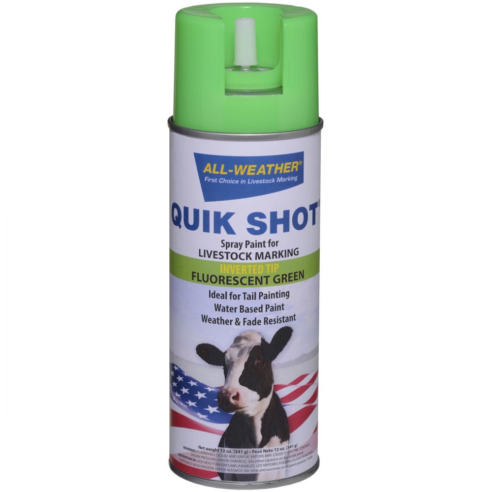 ALL-WEATHER QUIK SHOT FLUORESCENT GREEN INVERTED TIP<span class=' ItemWarning' style='display:block;'>Item is usually in stock, but we&#39;ll be in touch if there&#39;s a problem<br /></span>