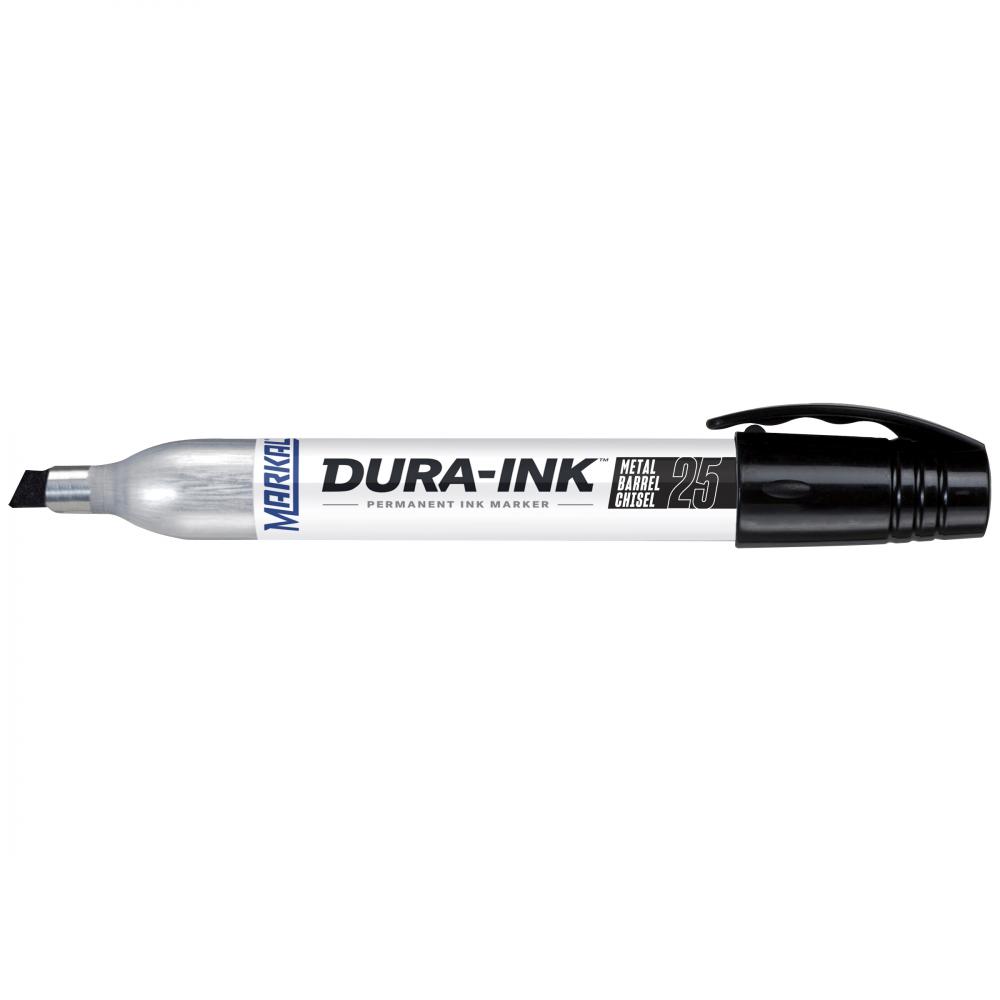 DURA-INK® Metal Barrel Chisel Permanent Ink Marker, Black<span class=' ItemWarning' style='display:block;'>Item is usually in stock, but we&#39;ll be in touch if there&#39;s a problem<br /></span>