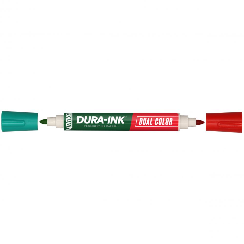 DURA-INK® Dual Color Permanent Ink Marker, Red & Green<span class=' ItemWarning' style='display:block;'>Item is usually in stock, but we&#39;ll be in touch if there&#39;s a problem<br /></span>