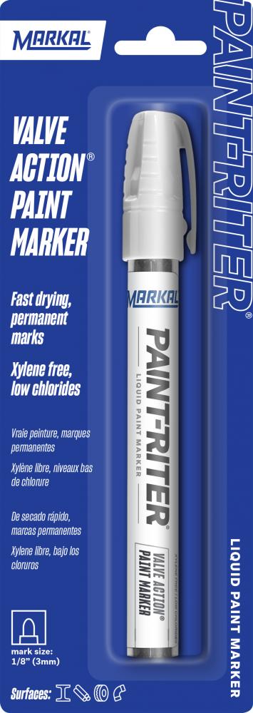 Paint-Riter® Valve Action Liquid Paint Marker - Carded, White<span class=' ItemWarning' style='display:block;'>Item is usually in stock, but we&#39;ll be in touch if there&#39;s a problem<br /></span>