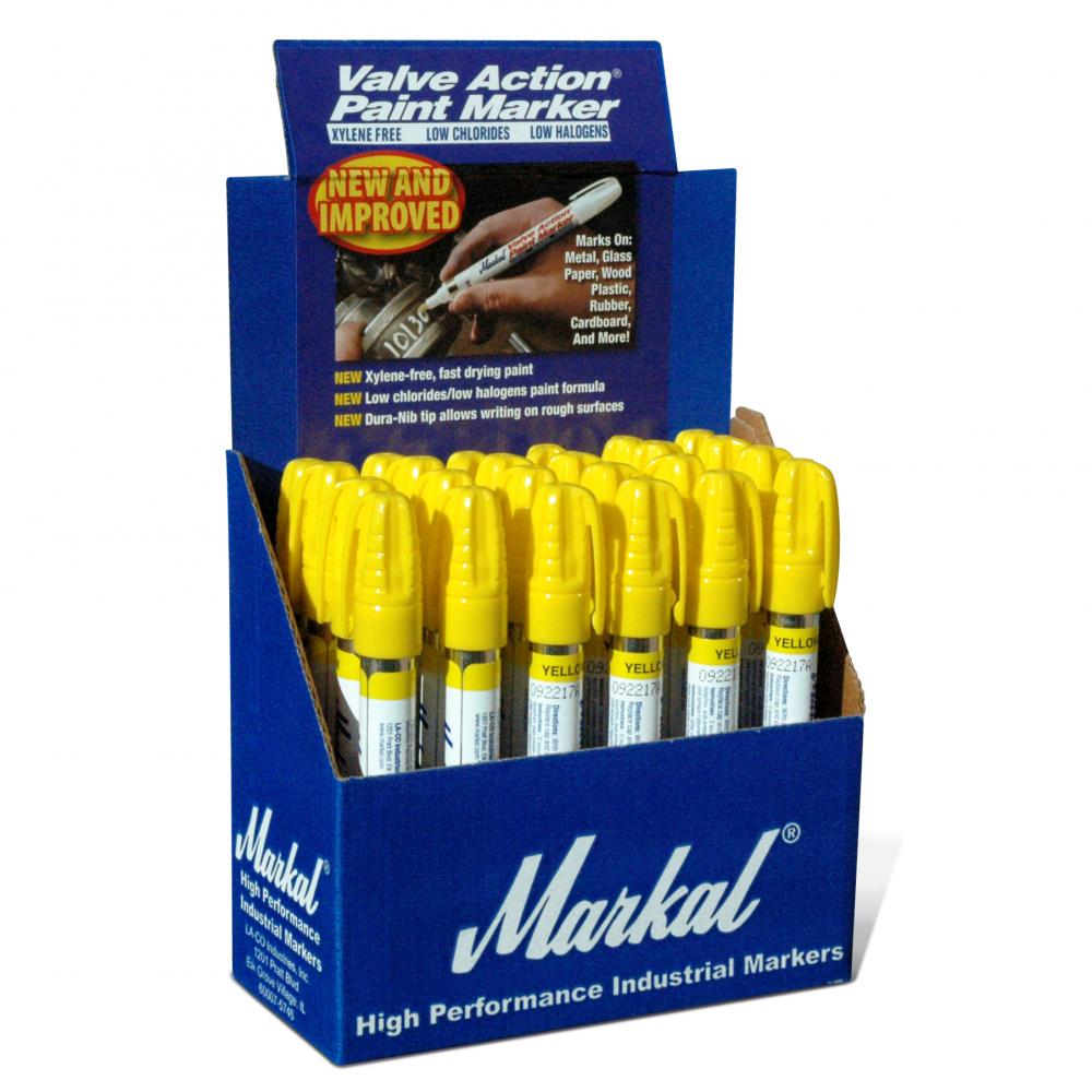 Paint-Riter® Valve Action® Liquid Paint Marker, Yellow, Display Box<span class=' ItemWarning' style='display:block;'>Item is usually in stock, but we&#39;ll be in touch if there&#39;s a problem<br /></span>