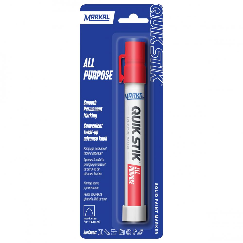 Quik Stik® All Purpose Solid Paint Marker - Carded, Red<span class=' ItemWarning' style='display:block;'>Item is usually in stock, but we&#39;ll be in touch if there&#39;s a problem<br /></span>