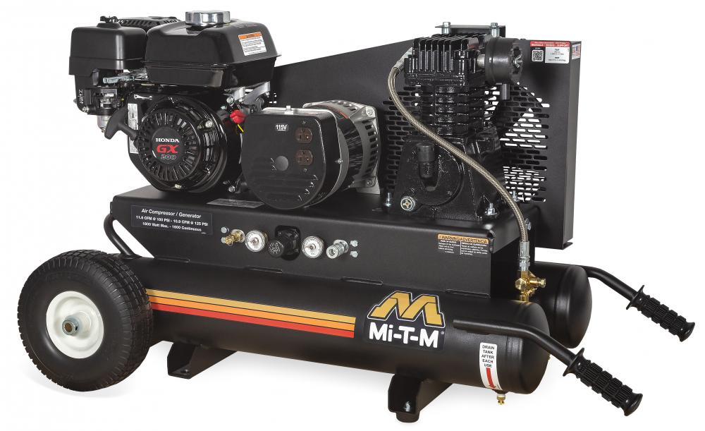 8-Gallon Single Stage Gasoline Air Compressor/Generator Combination<span class=' ItemWarning' style='display:block;'>Item is usually in stock, but we&#39;ll be in touch if there&#39;s a problem<br /></span>