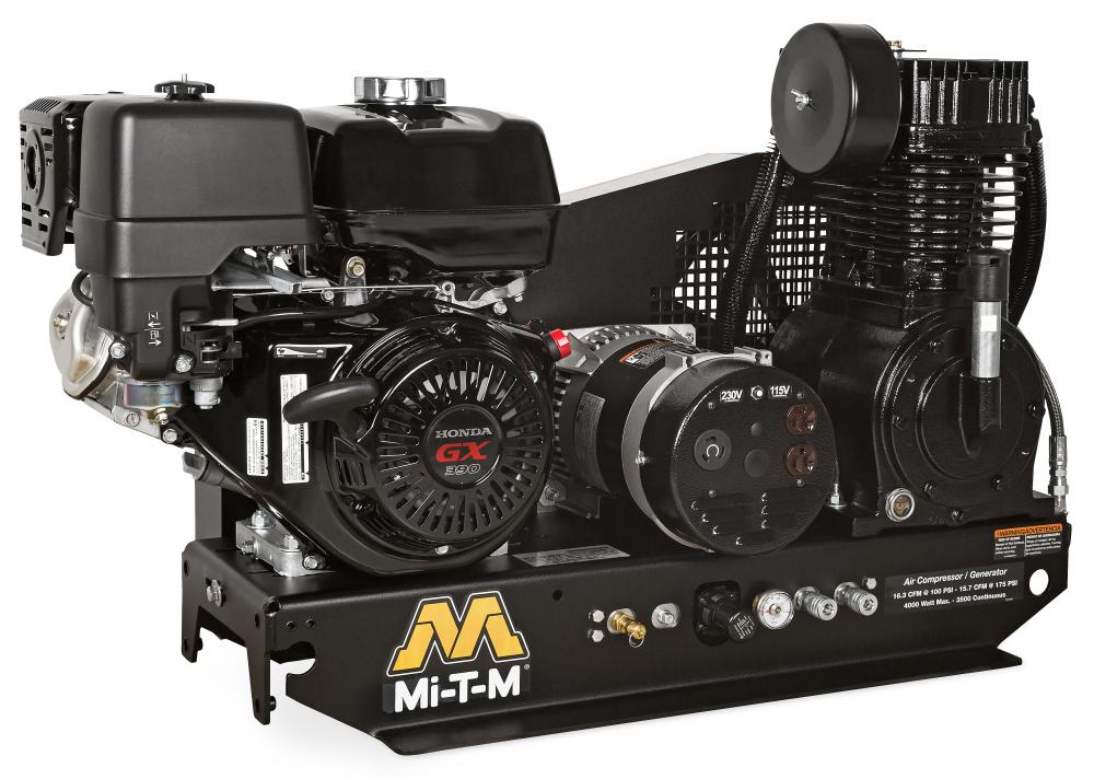 Base-Mount Two Stage Air Compressor/Generator Combination<span class=' ItemWarning' style='display:block;'>Item is usually in stock, but we&#39;ll be in touch if there&#39;s a problem<br /></span>