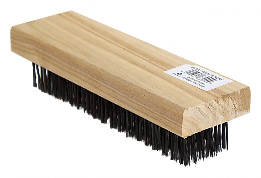 Flat back rectangular wire scratch brush 6-row<span class=' ItemWarning' style='display:block;'>Item is usually in stock, but we&#39;ll be in touch if there&#39;s a problem<br /></span>