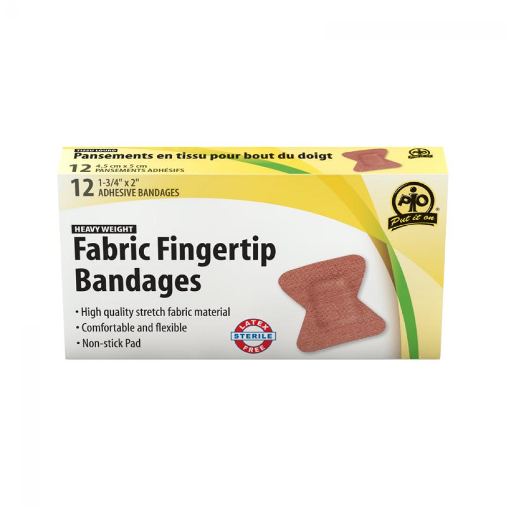 Fabric Fingertip Bandage, 5 x 4.5cm, 12/Box<span class=' ItemWarning' style='display:block;'>Item is usually in stock, but we&#39;ll be in touch if there&#39;s a problem<br /></span>