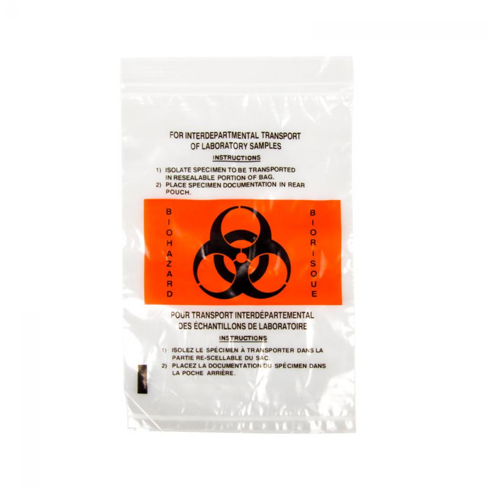 Bio-Hazard Clear Bag, Resealable, 15 x 22.5cm, 100/Bag<span class=' ItemWarning' style='display:block;'>Item is usually in stock, but we&#39;ll be in touch if there&#39;s a problem<br /></span>