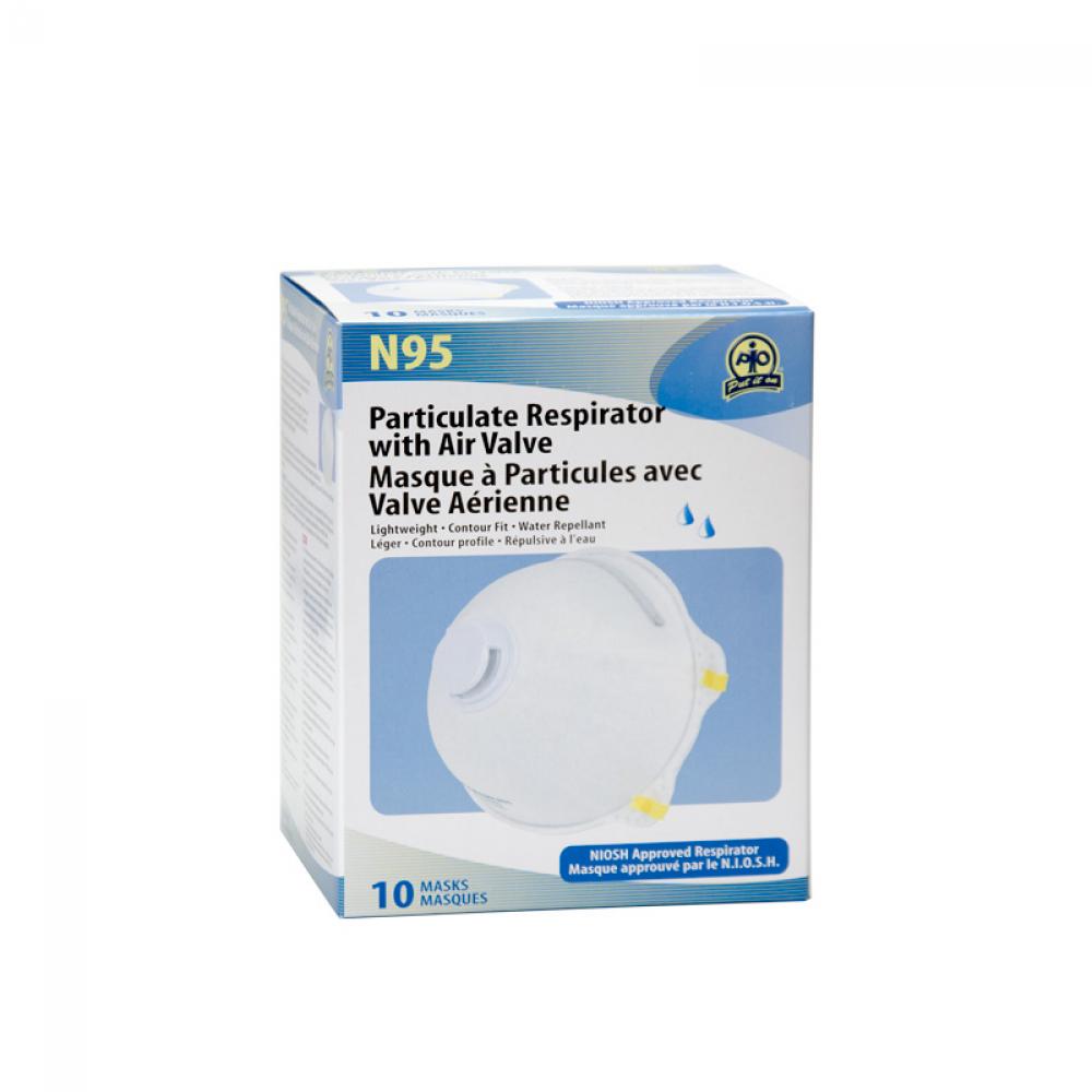 N95 Particulate Mask with Air Valve, 10/Box<span class=' ItemWarning' style='display:block;'>Item is usually in stock, but we&#39;ll be in touch if there&#39;s a problem<br /></span>