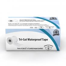 Wasip F2027806 - Tri-Cut Waterproof Tape, 5cm x 4.5m, Spooled, 6/Box