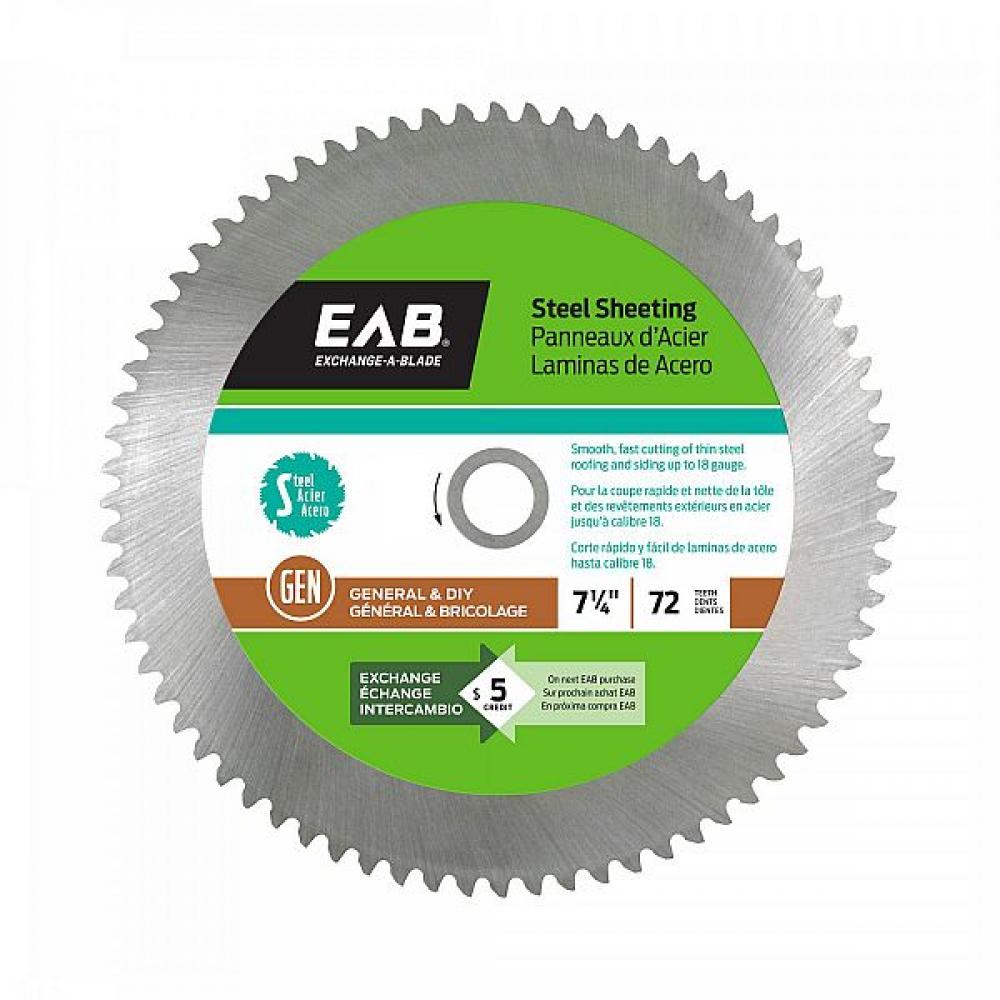 7 1/4&#34; x 72 Teeth Metal Cutting Steel Sheeting Saw Blade<span class=' ItemWarning' style='display:block;'>Item is usually in stock, but we&#39;ll be in touch if there&#39;s a problem<br /></span>