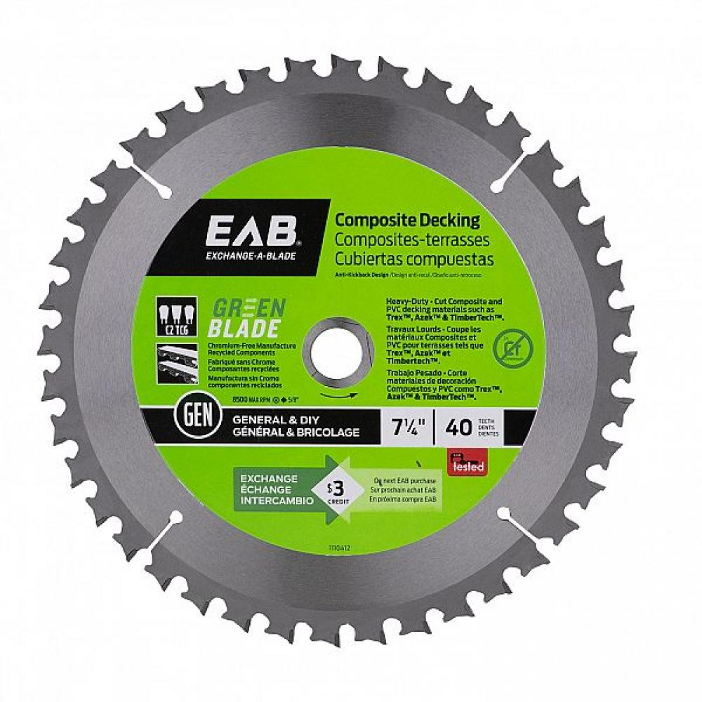 7 1/4&#34; x 40 Teeth Framing Green Blade Composite Decking Saw Blade<span class=' ItemWarning' style='display:block;'>Item is usually in stock, but we&#39;ll be in touch if there&#39;s a problem<br /></span>