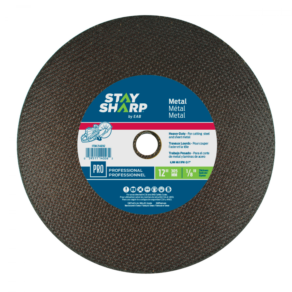 12&#34; x 1/8&#34;   Metal Cutting Flat Wheel Type 1<span class=' ItemWarning' style='display:block;'>Item is usually in stock, but we&#39;ll be in touch if there&#39;s a problem<br /></span>