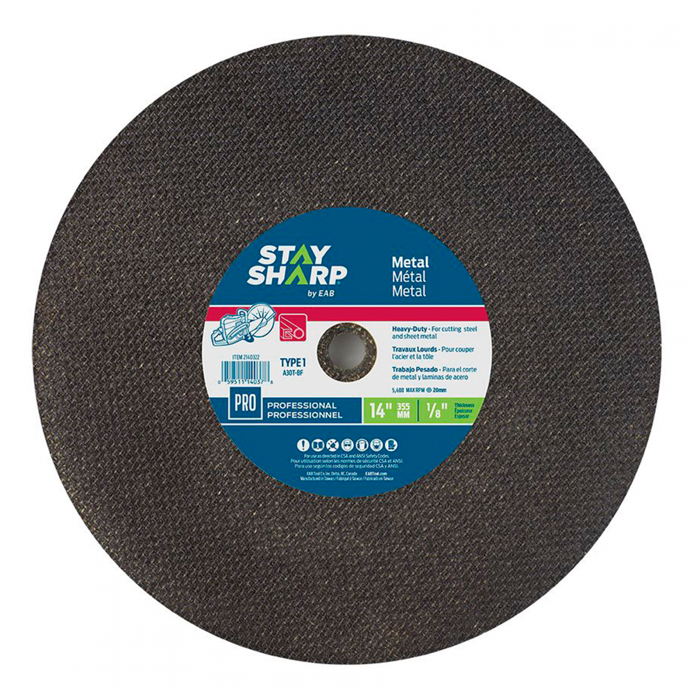 14&#34; x 1/8&#34;   Metal Cutting Flat Wheel Type 1<span class=' ItemWarning' style='display:block;'>Item is usually in stock, but we&#39;ll be in touch if there&#39;s a problem<br /></span>