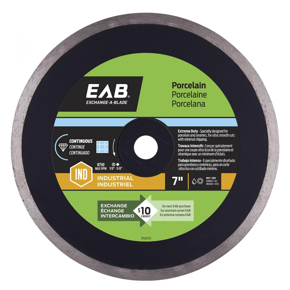 7&#34; Continuous Rim Porcelain Tile Black Industrial Diamond Blade<span class=' ItemWarning' style='display:block;'>Item is usually in stock, but we&#39;ll be in touch if there&#39;s a problem<br /></span>