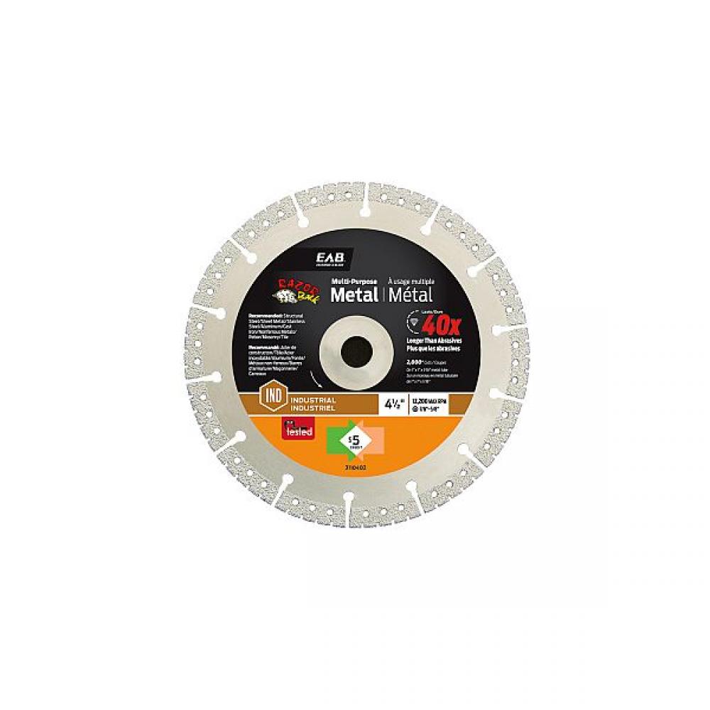 4 1/2&#34; Metal Cutting Razor Back® Diamond Blade Steel Industrial Diamond Blade<span class=' ItemWarning' style='display:block;'>Item is usually in stock, but we&#39;ll be in touch if there&#39;s a problem<br /></span>