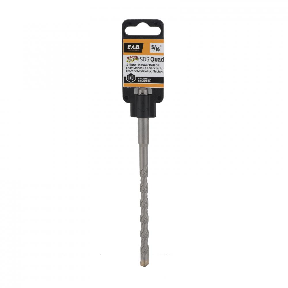 5/16&#34; x 4&#34; x 6&#34; Masonry SDS Quad Industrial Drill Bit<span class=' ItemWarning' style='display:block;'>Item is usually in stock, but we&#39;ll be in touch if there&#39;s a problem<br /></span>