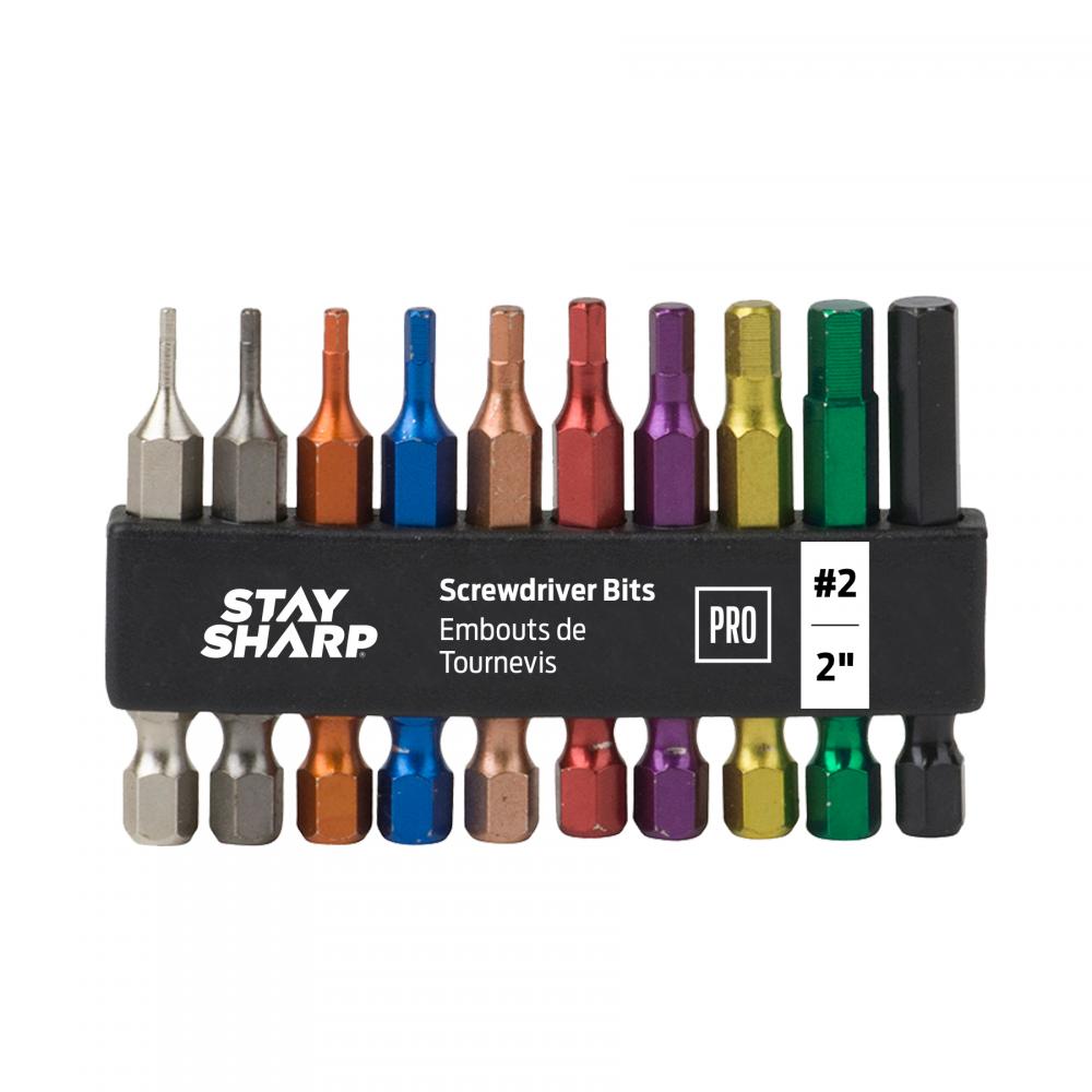 2&#34; Assorted Colored Coded Bit Clip Hexagonal (10 Pc Multipack)<span class=' ItemWarning' style='display:block;'>Item is usually in stock, but we&#39;ll be in touch if there&#39;s a problem<br /></span>