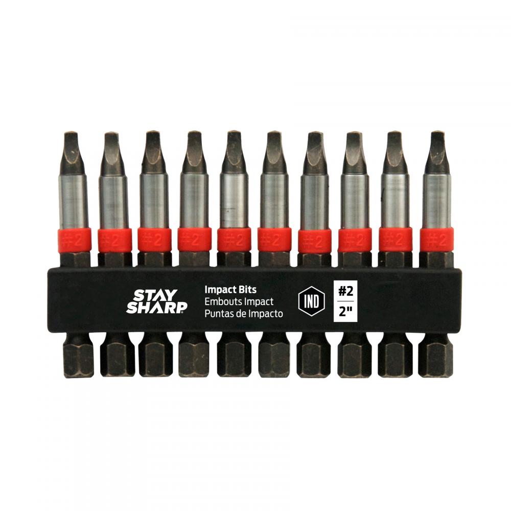 2&#34; x SQ #2 Impact Bit Clip Square Recess (10 Pack)<span class=' ItemWarning' style='display:block;'>Item is usually in stock, but we&#39;ll be in touch if there&#39;s a problem<br /></span>