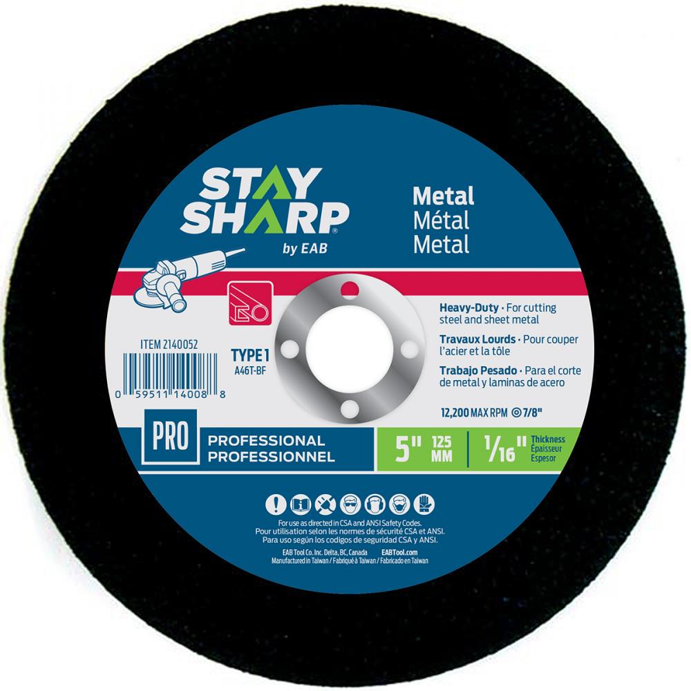 5&#34; x 1/16&#34;   Metal Cutting Flat Wheel Type 1<span class=' ItemWarning' style='display:block;'>Item is usually in stock, but we&#39;ll be in touch if there&#39;s a problem<br /></span>