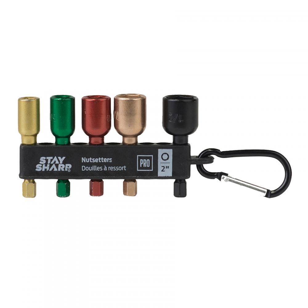 2&#34; x Assorted Color Coded Bit Clip Nutsetter (5 Pc Multipack) Professional<span class=' ItemWarning' style='display:block;'>Item is usually in stock, but we&#39;ll be in touch if there&#39;s a problem<br /></span>