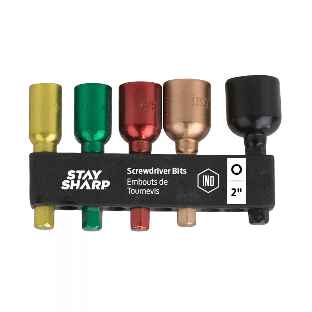 2&#34; x Assorted Color Coded Bit Clip Nutsetter (5 Pc Multipack) Industrial<span class=' ItemWarning' style='display:block;'>Item is usually in stock, but we&#39;ll be in touch if there&#39;s a problem<br /></span>