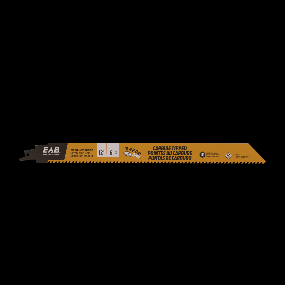 12&#34; x 6 tpi Carbide Industrial Reciprocating Blade<span class=' ItemWarning' style='display:block;'>Item is usually in stock, but we&#39;ll be in touch if there&#39;s a problem<br /></span>