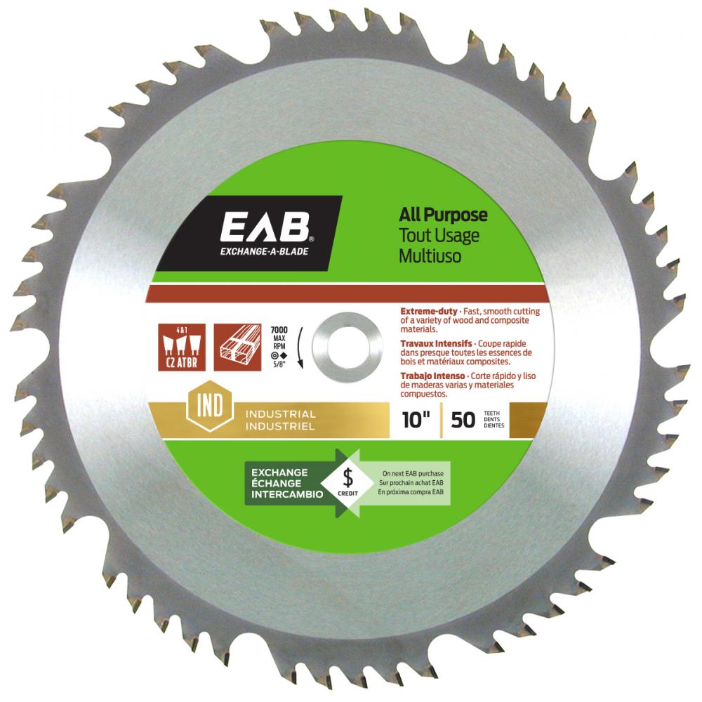 10&#34; x 50 Teeth All Purpose Industrial Saw Blade<span class=' ItemWarning' style='display:block;'>Item is usually in stock, but we&#39;ll be in touch if there&#39;s a problem<br /></span>