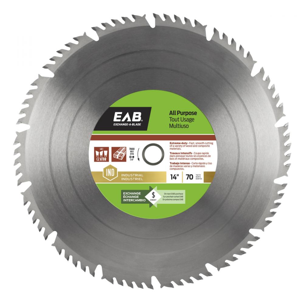 14&#34; x 70 Teeth All Purpose Industrial Saw Blade<span class=' ItemWarning' style='display:block;'>Item is usually in stock, but we&#39;ll be in touch if there&#39;s a problem<br /></span>