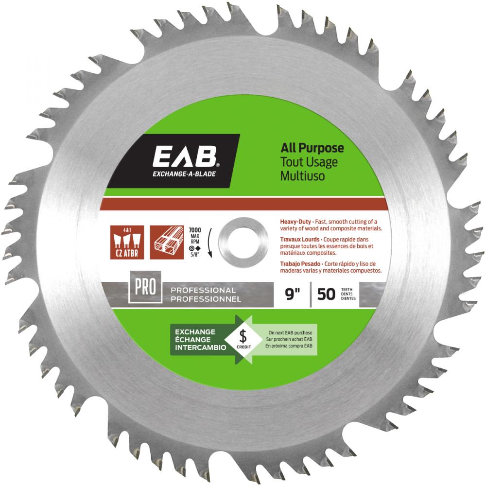 9&#34; x 50 Teeth All Purpose Professional Saw Blade<span class=' ItemWarning' style='display:block;'>Item is usually in stock, but we&#39;ll be in touch if there&#39;s a problem<br /></span>