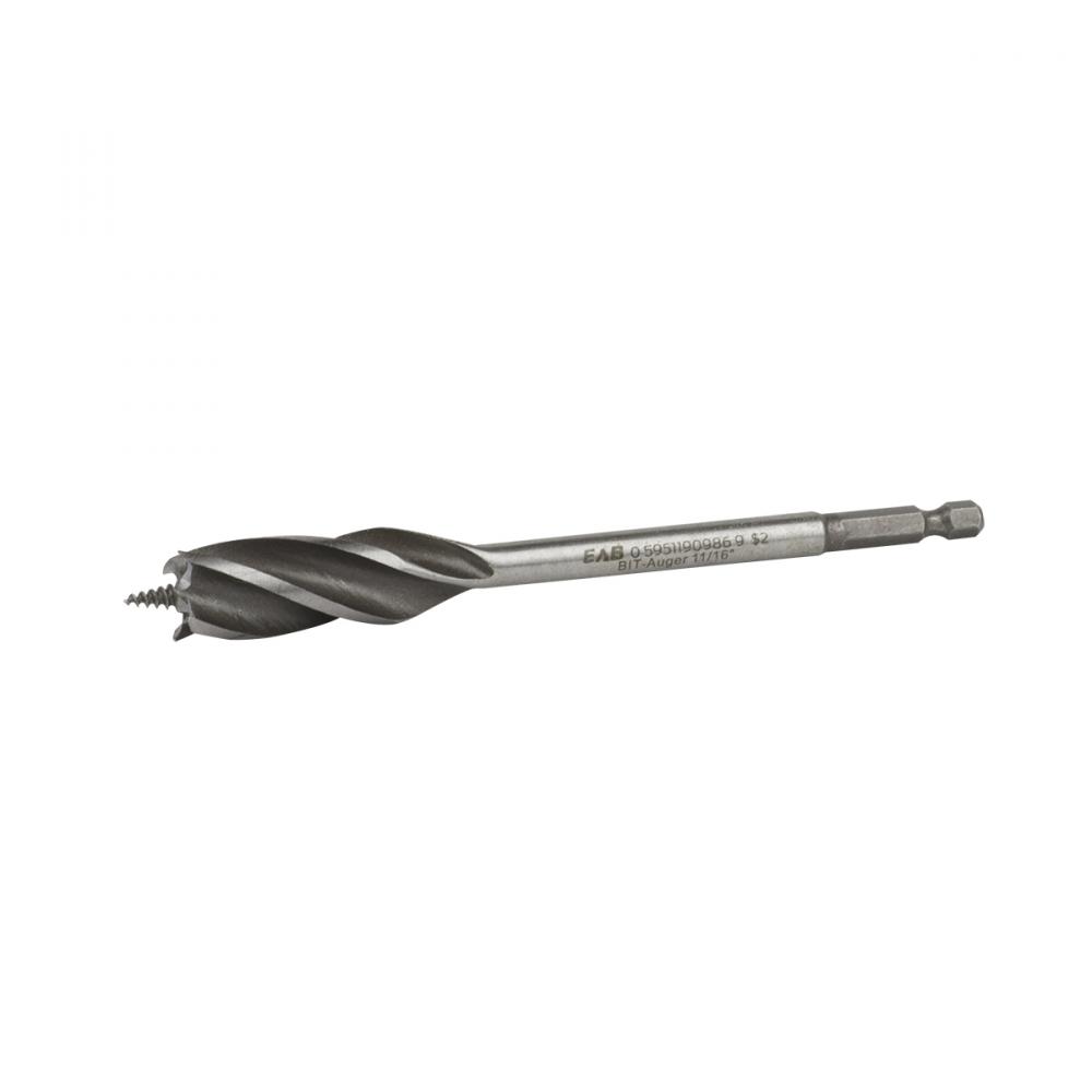 11/16&#34; x 4 1/2&#34; x 6 1/4&#34; Wood Auger  Drill Bit<span class=' ItemWarning' style='display:block;'>Item is usually in stock, but we&#39;ll be in touch if there&#39;s a problem<br /></span>