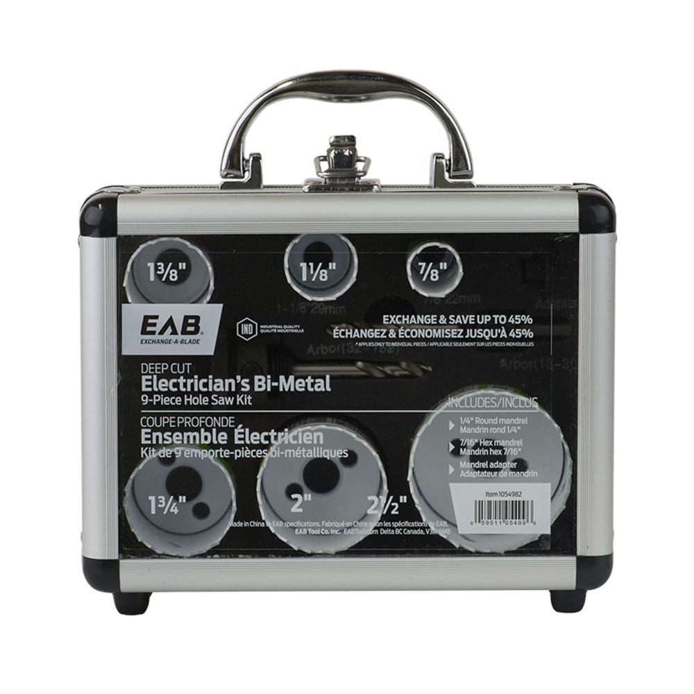 Electrician&#39;s Kit Assorted M3 Industrial Hole Saw (9 Pc Multipack)<span class=' ItemWarning' style='display:block;'>Item is usually in stock, but we&#39;ll be in touch if there&#39;s a problem<br /></span>