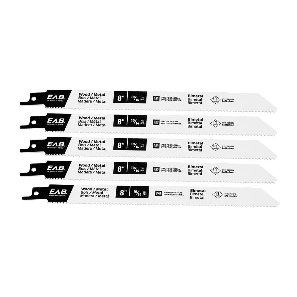 8&#34; x 10/14 tpi Bimetal (5 Pack) Professional Reciprocating Blade<span class=' ItemWarning' style='display:block;'>Item is usually in stock, but we&#39;ll be in touch if there&#39;s a problem<br /></span>