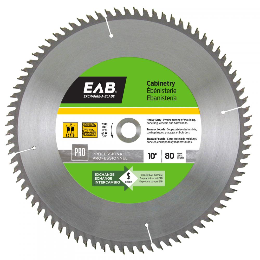 10&#34; x 80 Teeth Finishing Cabinetry Professional Saw Blade<span class=' ItemWarning' style='display:block;'>Item is usually in stock, but we&#39;ll be in touch if there&#39;s a problem<br /></span>